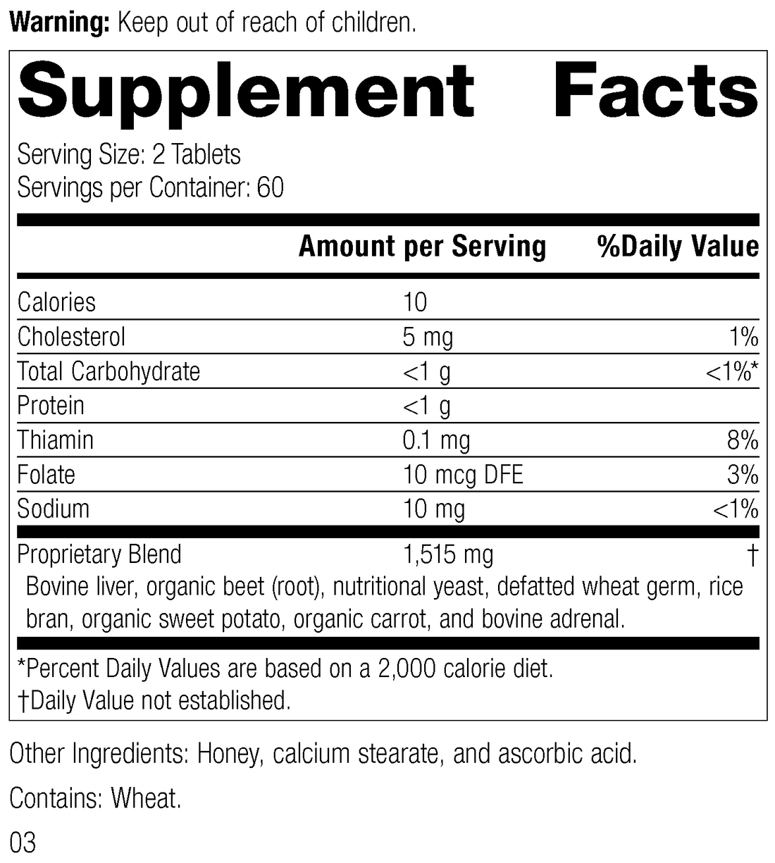 1260 Cataplex® B-Core 120 Tablets