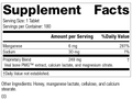 Biost®, 180 Tablets, Rev 03 Supplement Facts