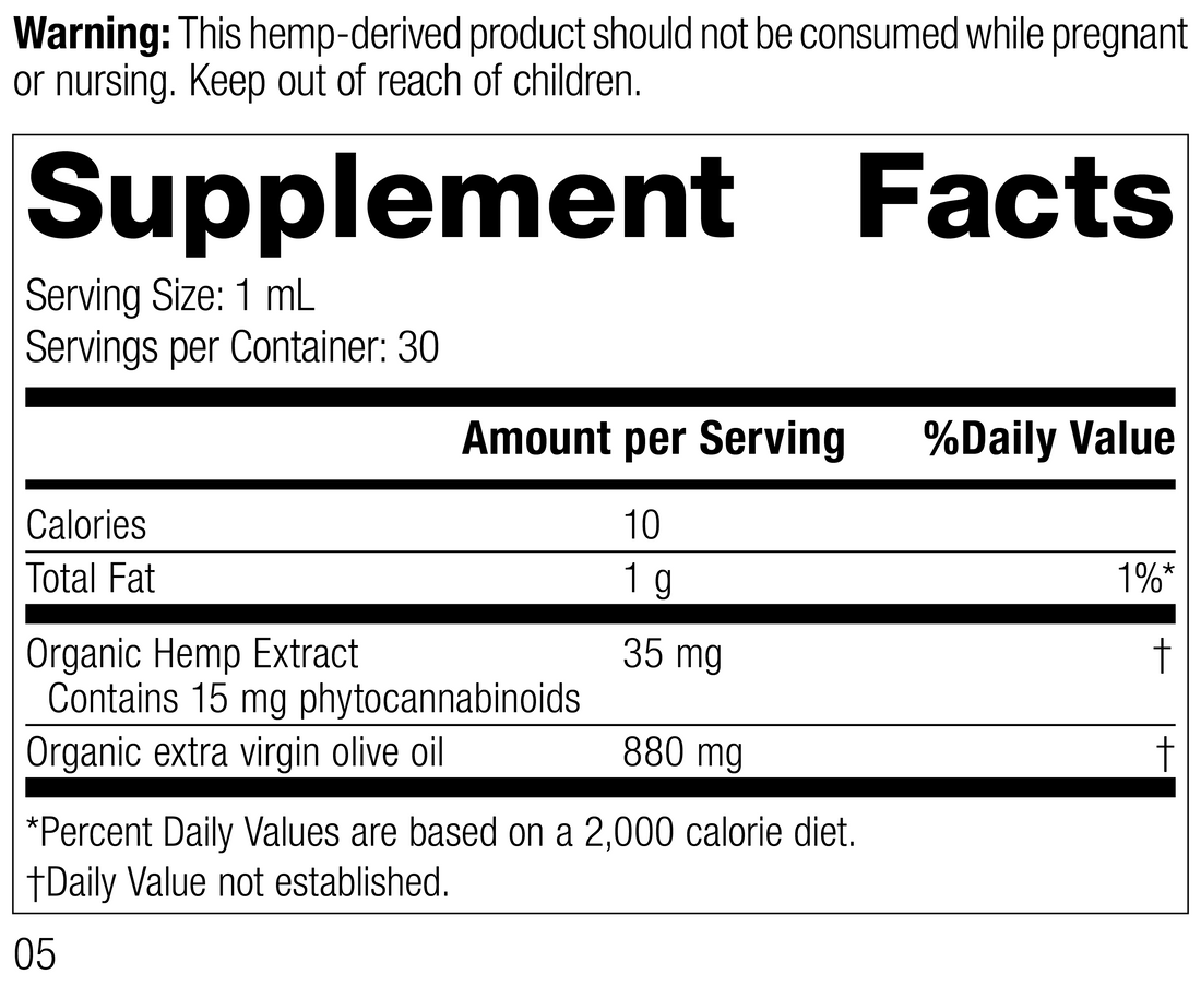 Hemp Oil Liquid 30 mL Product Image