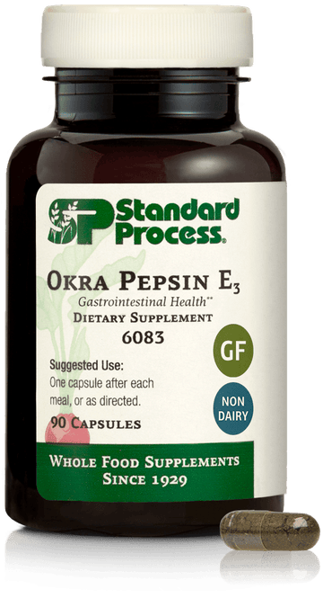 Okra Pepsin E3, 90 Capsules