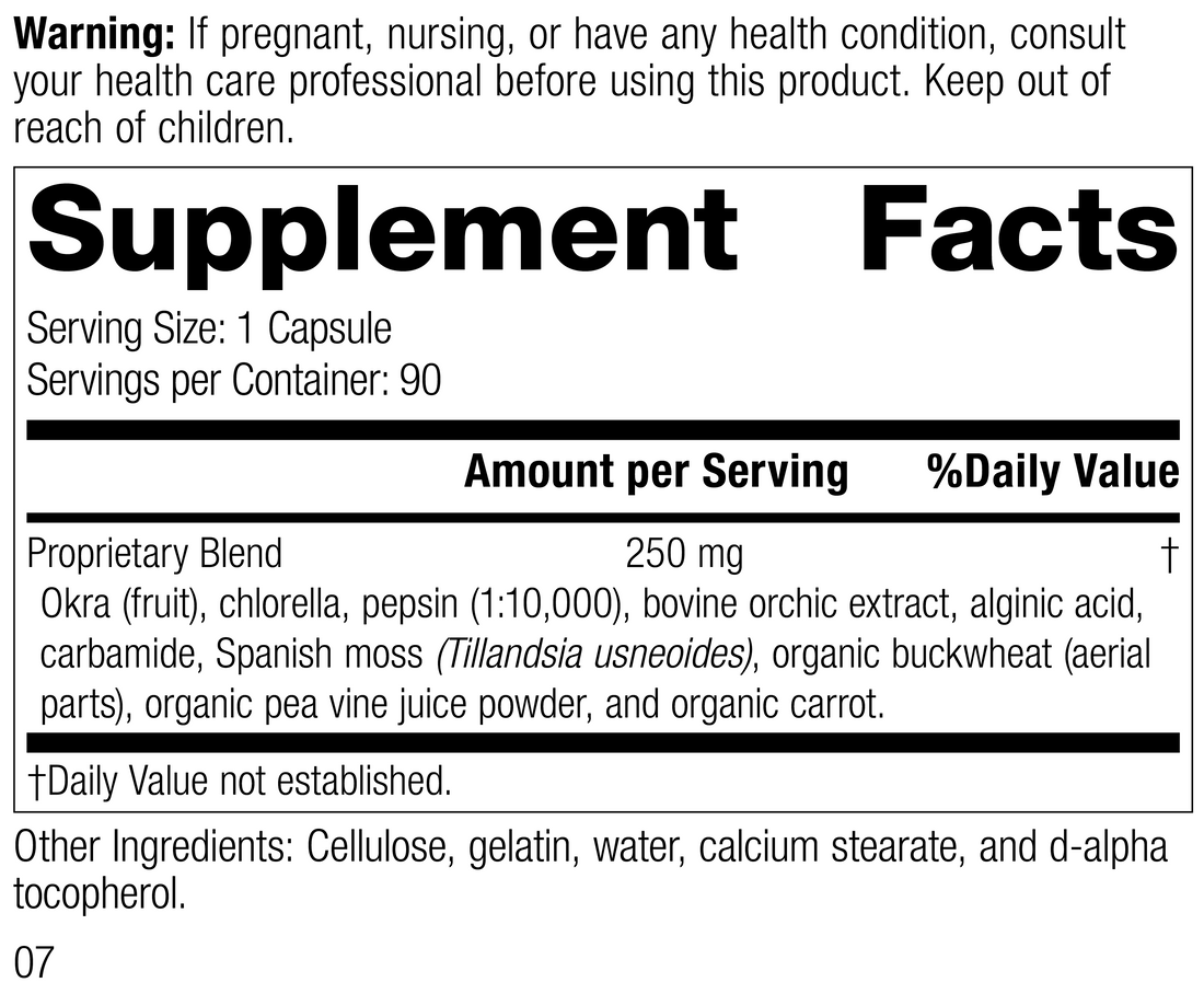 Okra Pepsin E3, 90 Capsules