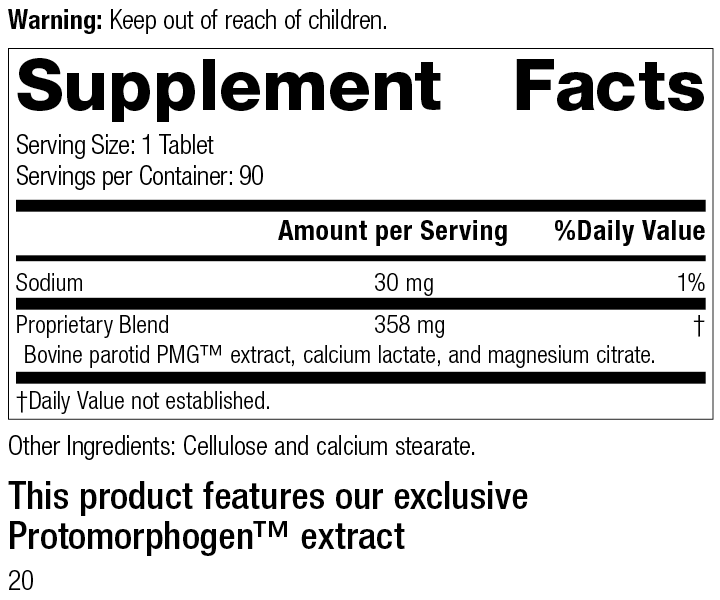 Parotid PMG®, 90 Tablets