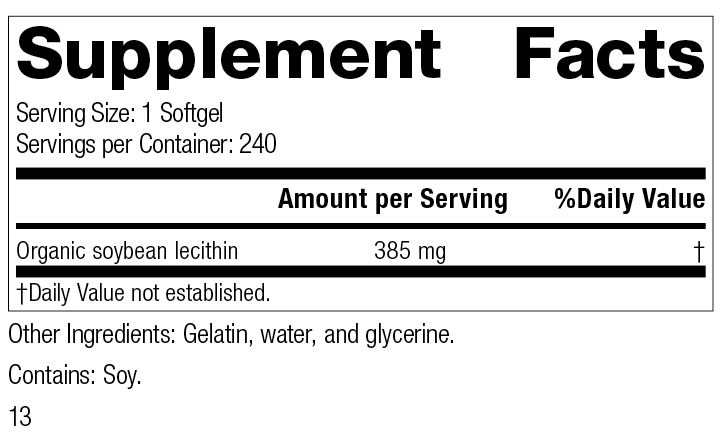 Soybean Lecithin, 240 Softgels
