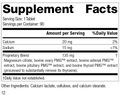 Symplex® F, 90 Tablets, Rev 12 Supplement Facts