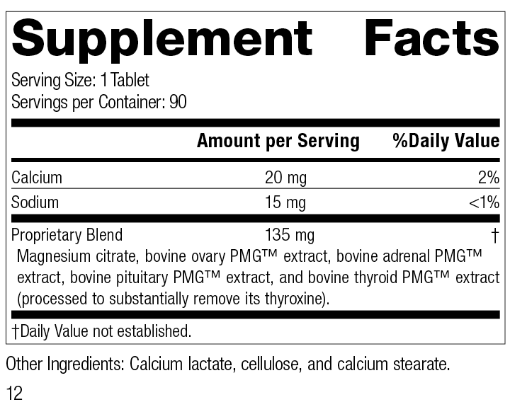 Symplex® F, 90 Tablets, Rev 12 Supplement Facts