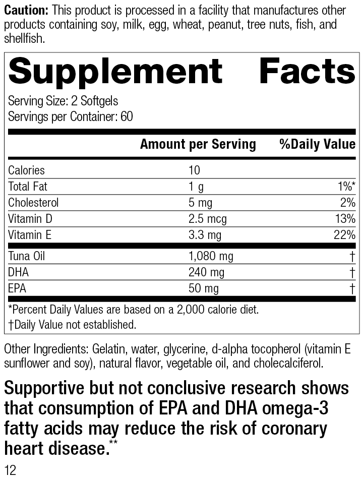 Tuna Omega-3 Chewable, 120 Softgels