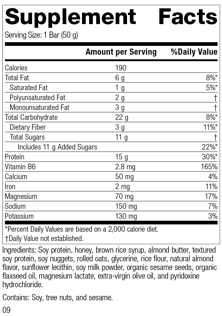 StandardBar®-Soy Almond Crunch, 18 1.75 oz. (50 g) Bars
