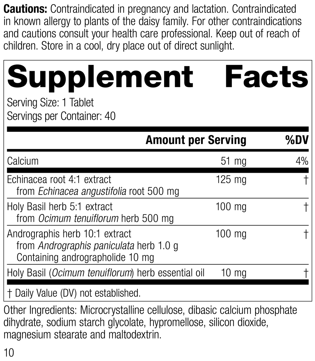 Andrographis Complex, 40 Tablets