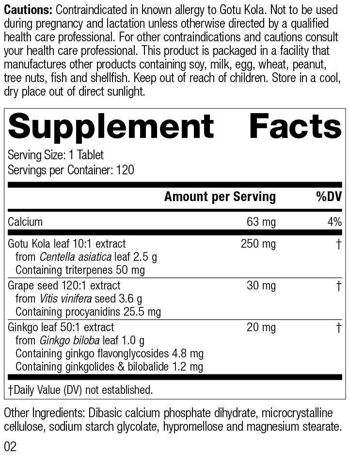 Gotu Kola Complex, 120 Tablets