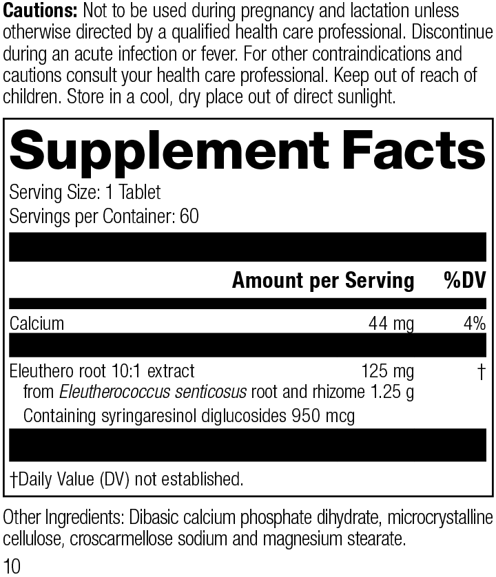 Eleuthero, 60 Tablets