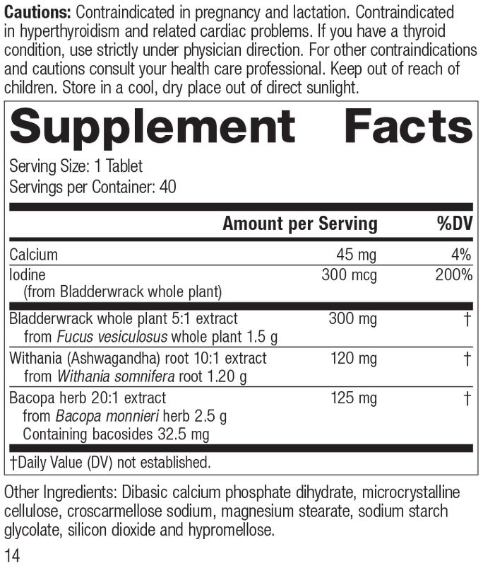 Thyroid Complex, 40 Tablets