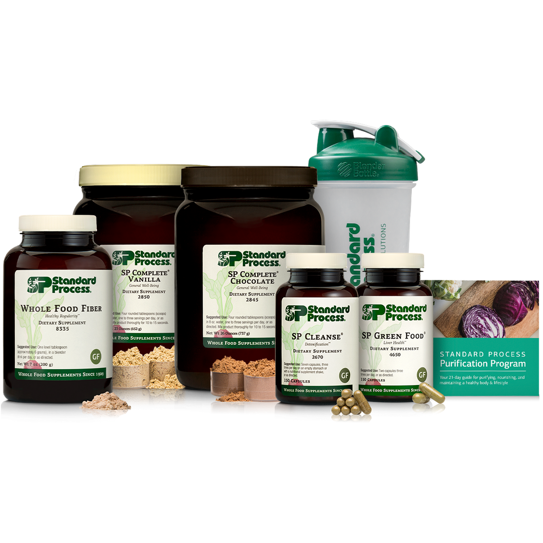 Purification Product Kit, 1 Kit with SP Complete® Chocolate, SP Complete® Vanilla & Whole Food Fiber